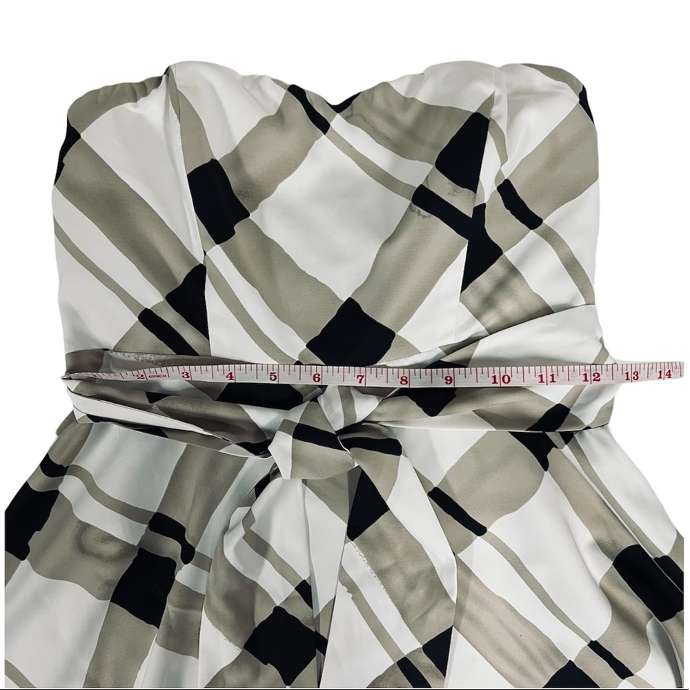 THE LIMITED Mini Dress Off Shoulder Strapless black cream tan Lined Sund… - Picture 4 of 9